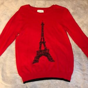 Red Eiffel Tower Sweater